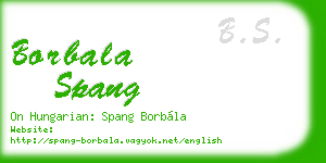 borbala spang business card